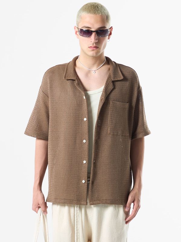 VAMOS CLO VAMOS CLO Košulja 'Thrift'  smeđa