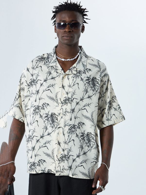 VAMOS CLO VAMOS CLO Košulja 'Virginia Beach'  crna / bijela