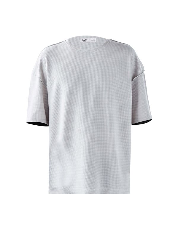 VAMOS CLO VAMOS CLO Majica 'Chandler'  siva / bijela