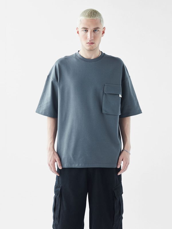 VAMOS CLO VAMOS CLO Majica 'Elderflower'  golublje plava