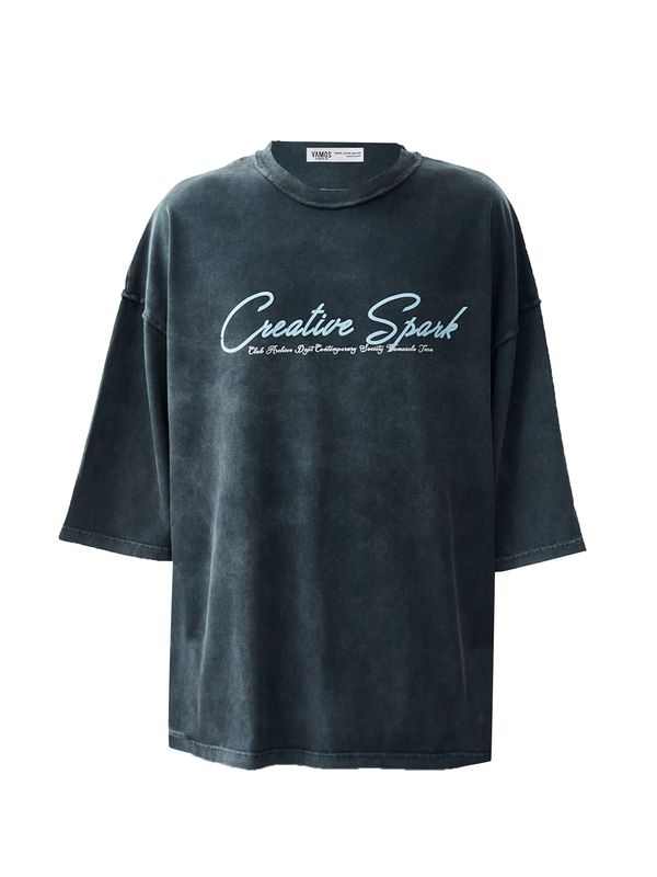 VAMOS CLO VAMOS CLO Majica 'Fremont'  svijetloplava / crna / bijela