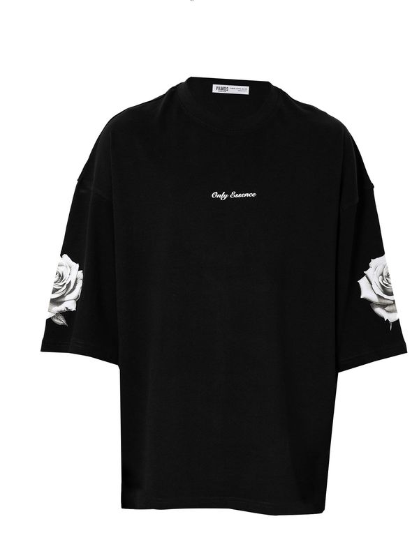 VAMOS CLO VAMOS CLO Majica 'Jasmine Tobacco'  crna / bijela