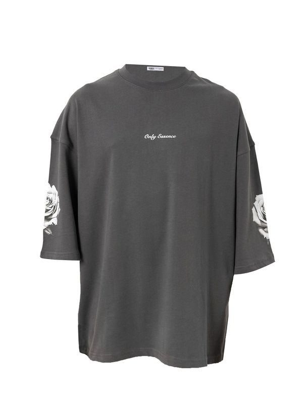 VAMOS CLO VAMOS CLO Majica 'Jasmine Tobacco'  siva / bijela melange