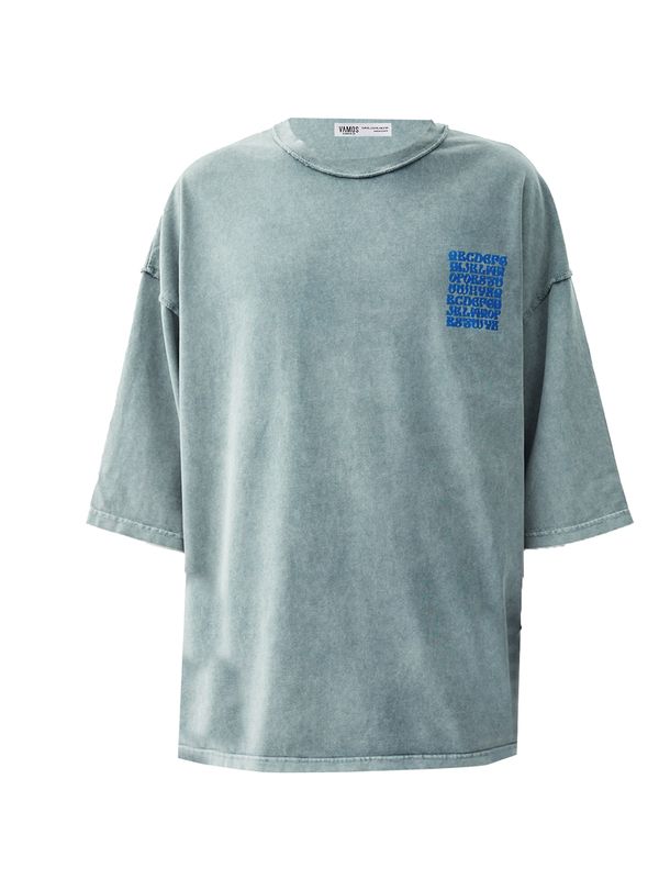 VAMOS CLO VAMOS CLO Majica 'Memphis'  kraljevsko plava / plava melange