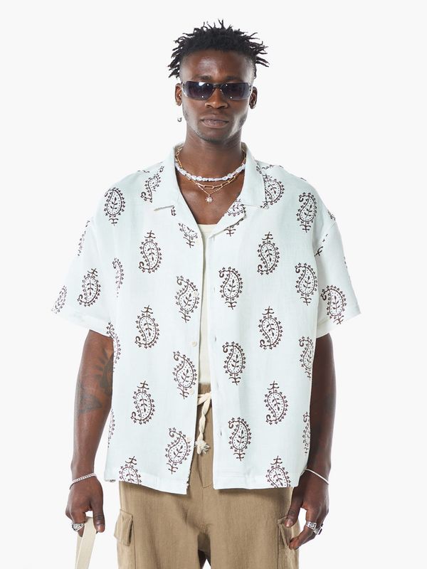 VAMOS CLO VAMOS CLO Majica  smeđa / bijela