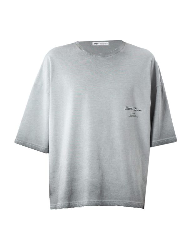 VAMOS CLO VAMOS CLO Majica 'The Colony'  svijetlosiva / crna