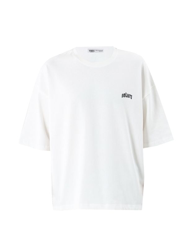 VAMOS CLO VAMOS CLO Majica 'Vallejo'  bež / ecru/prljavo bijela