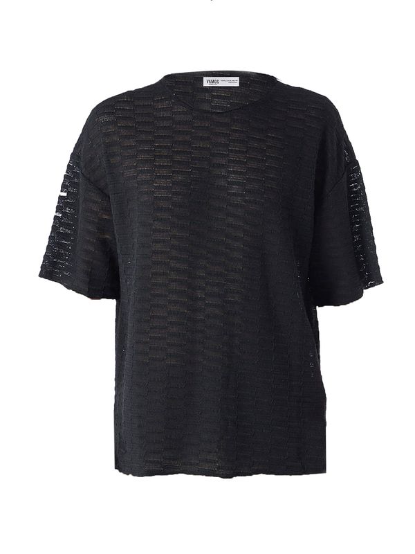 VAMOS CLO VAMOS CLO Pulover 'Cedar Park'  crna