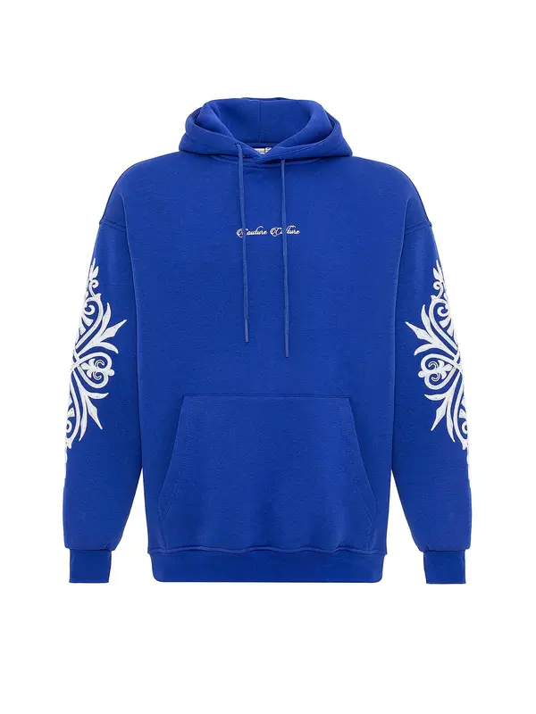 VAMOS CLO VAMOS CLO Sweater majica  crno plava / bijela