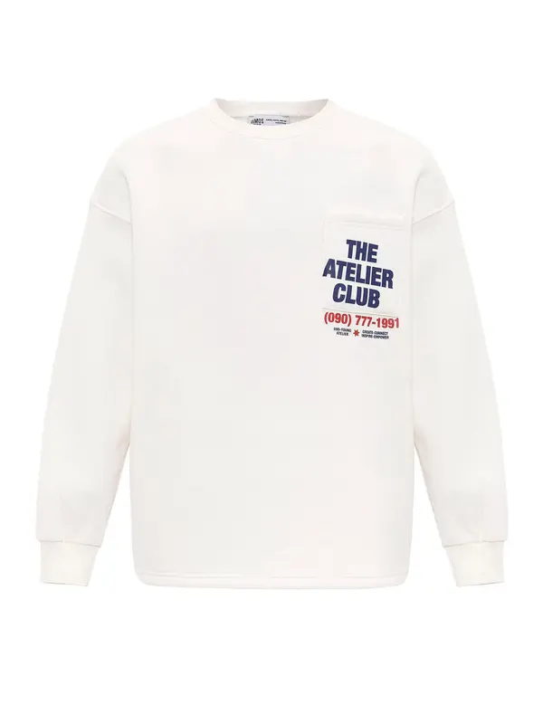 VAMOS CLO VAMOS CLO Sweater majica  ecru/prljavo bijela / tamno plava / crvena