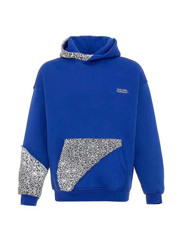 VAMOS CLO VAMOS CLO Sweater majica  kobalt plava / crna / bijela