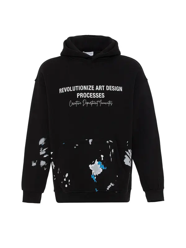 VAMOS CLO VAMOS CLO Sweater majica  pastelno plava / crna / bijela