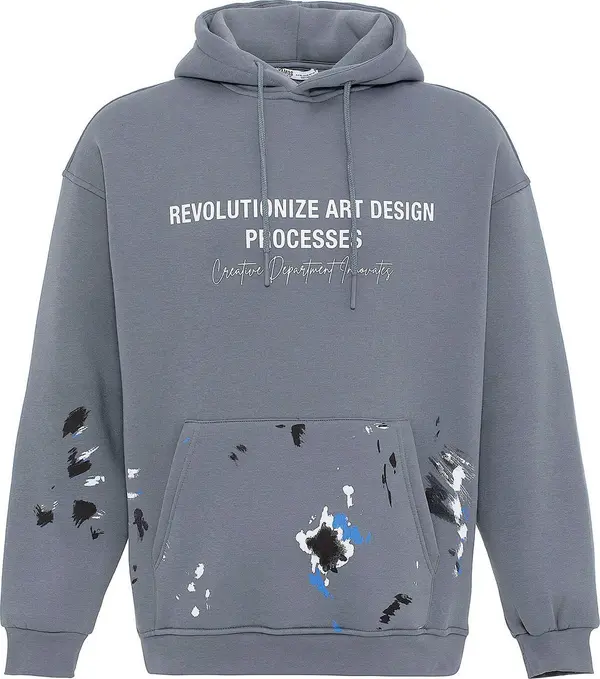 VAMOS CLO VAMOS CLO Sweater majica  plava / bazalt siva / crna / bijela