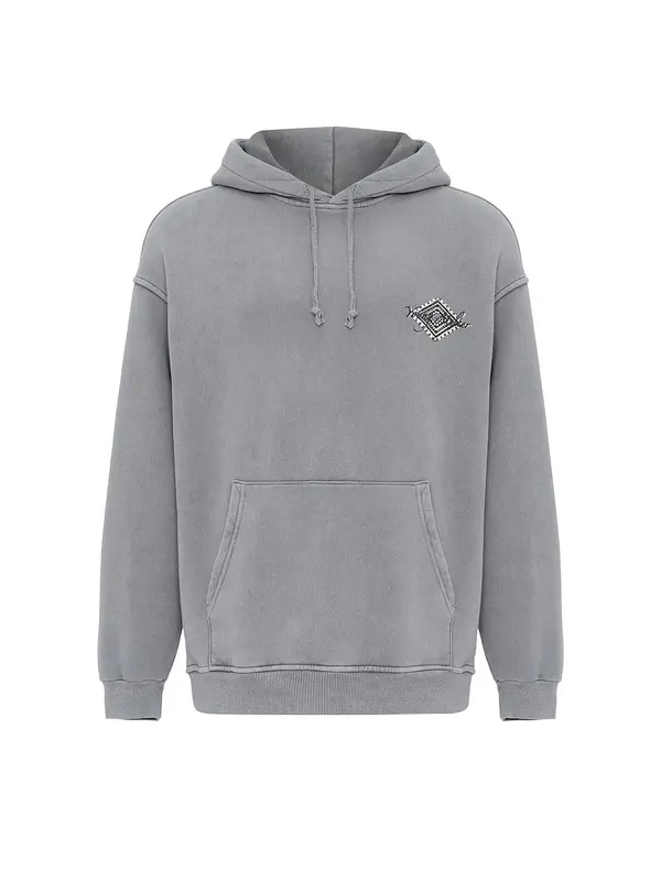 VAMOS CLO VAMOS CLO Sweater majica  svijetlosiva / crna