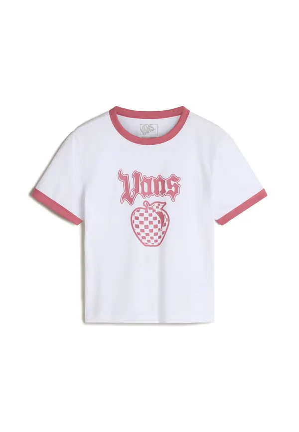 VANS VANS Majica 'Apple Boom Ringer'  trešnja crvena / bijela