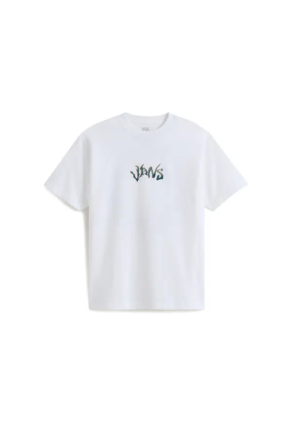 VANS VANS Majica 'Wild Circle'  tamno zelena / svijetlonarančasta / bijela