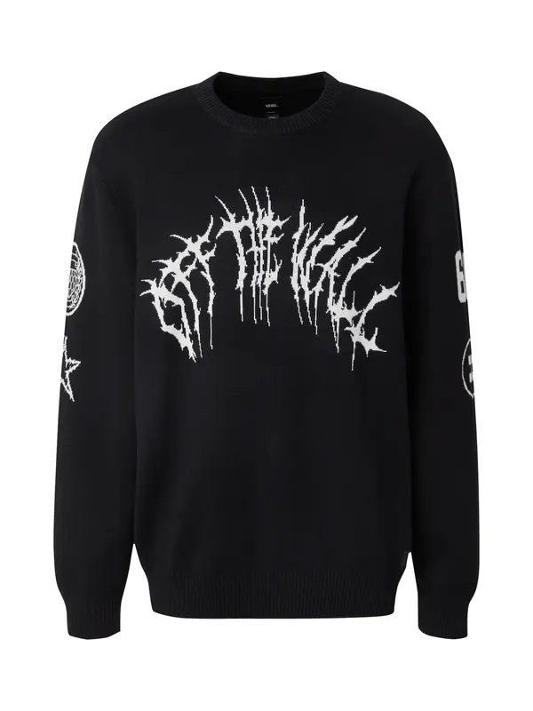 VANS VANS Pulover  crna / bijela