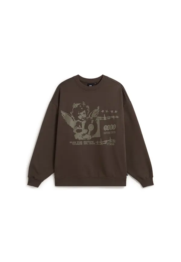 VANS VANS Sweater majica 'Earthbound'  tamno smeđa / siva