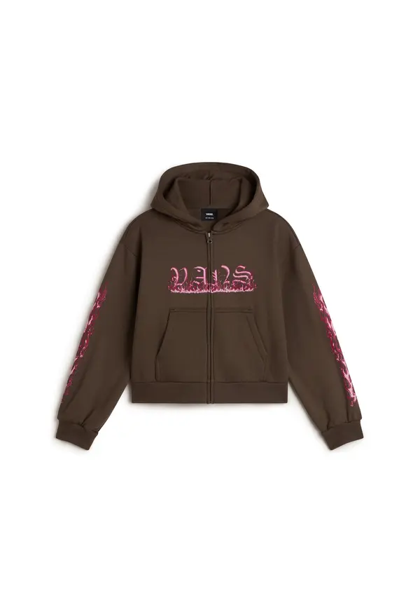 VANS VANS Sweater majica 'Inferno'  tamno smeđa / ljubičasto crvena / roza