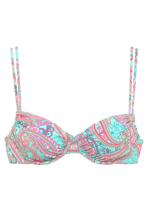 VENICE BEACH VENICE BEACH Bikini gornji dio  akvamarin / marelica / roza / bijela