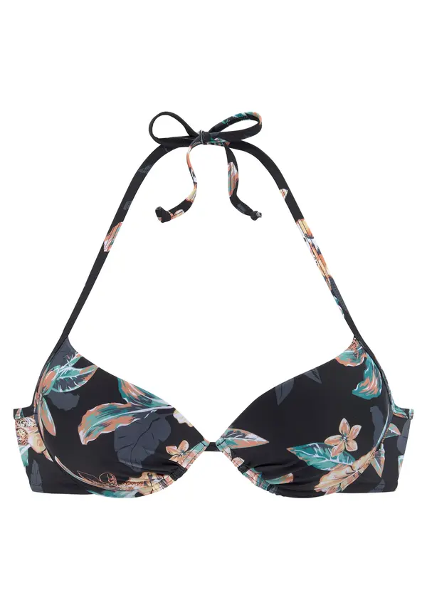 VENICE BEACH VENICE BEACH Bikini gornji dio  petrol / svijetlonarančasta / crna / bijela