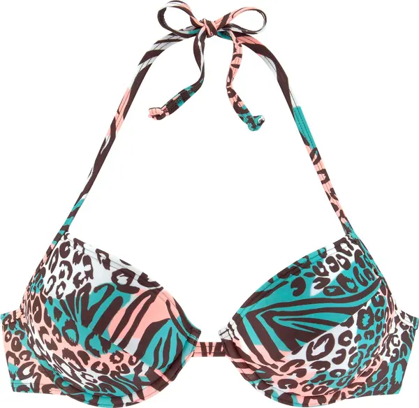 VENICE BEACH VENICE BEACH Bikini gornji dio  smeđa / zelena / narančasta / bijela