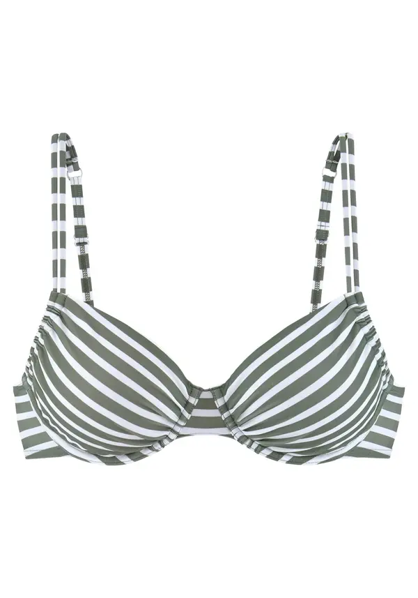 VENICE BEACH VENICE BEACH Bikini gornji dio 'Summer'  tamno zelena / bijela