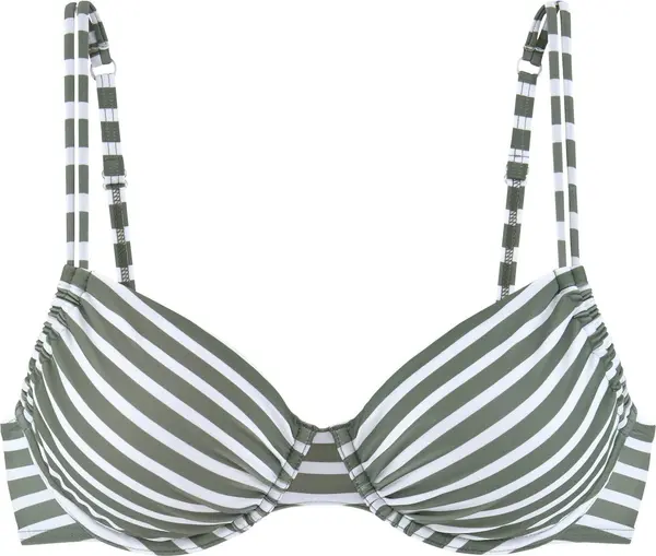 VENICE BEACH VENICE BEACH Bikini gornji dio 'Summer'  tamno zelena / bijela