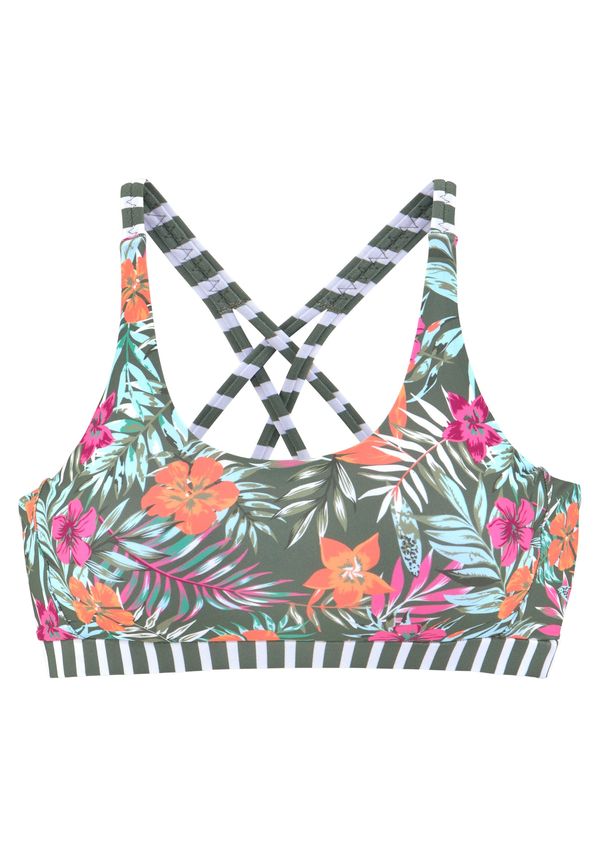 VENICE BEACH VENICE BEACH Bikini gornji dio 'Summer'  zelena / narančasta / fuksija / bijela