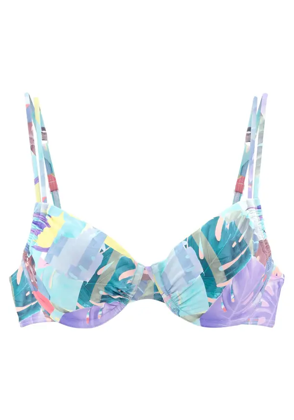 VENICE BEACH VENICE BEACH Bikini gornji dio 'Varia'  tirkiz / svijetloplava / žuta / pastelno ljubičasta