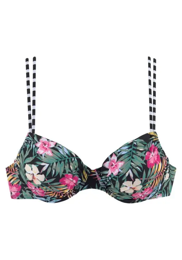 VENICE BEACH VENICE BEACH Bikini gornji dio  zelena / roza / crna / bijela