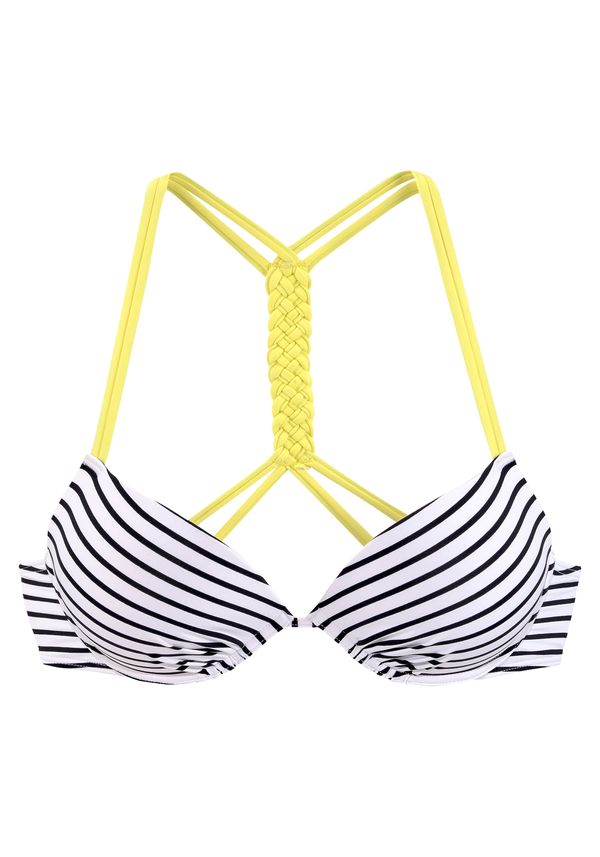 VENICE BEACH VENICE BEACH Bikini gornji dio  žuta / crna / bijela