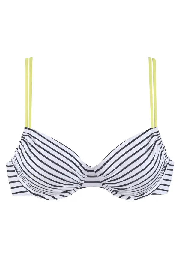VENICE BEACH VENICE BEACH Bikini gornji dio  žuta / crna / bijela