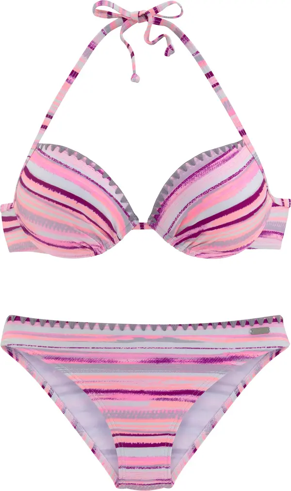 VENICE BEACH VENICE BEACH Bikini  opal / siva / ciklama / svijetloroza