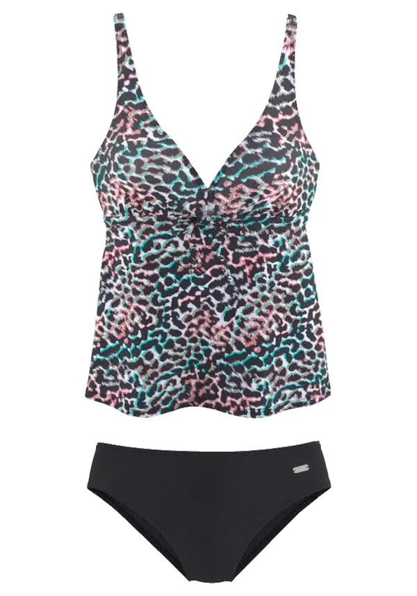 VENICE BEACH VENICE BEACH Tankini  tirkiz / crvena / crna