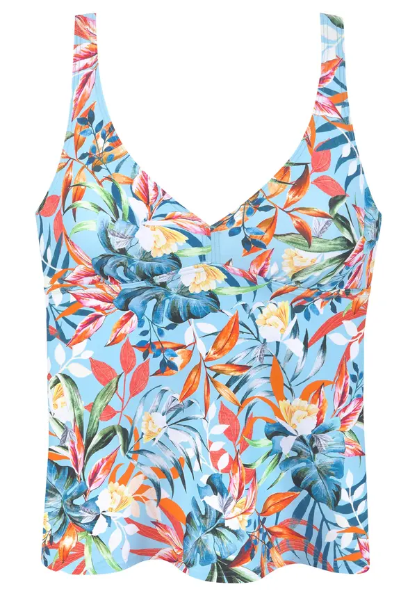 VENICE BEACH VENICE BEACH Tankini top  plava / svijetloplava / narančasta / losos