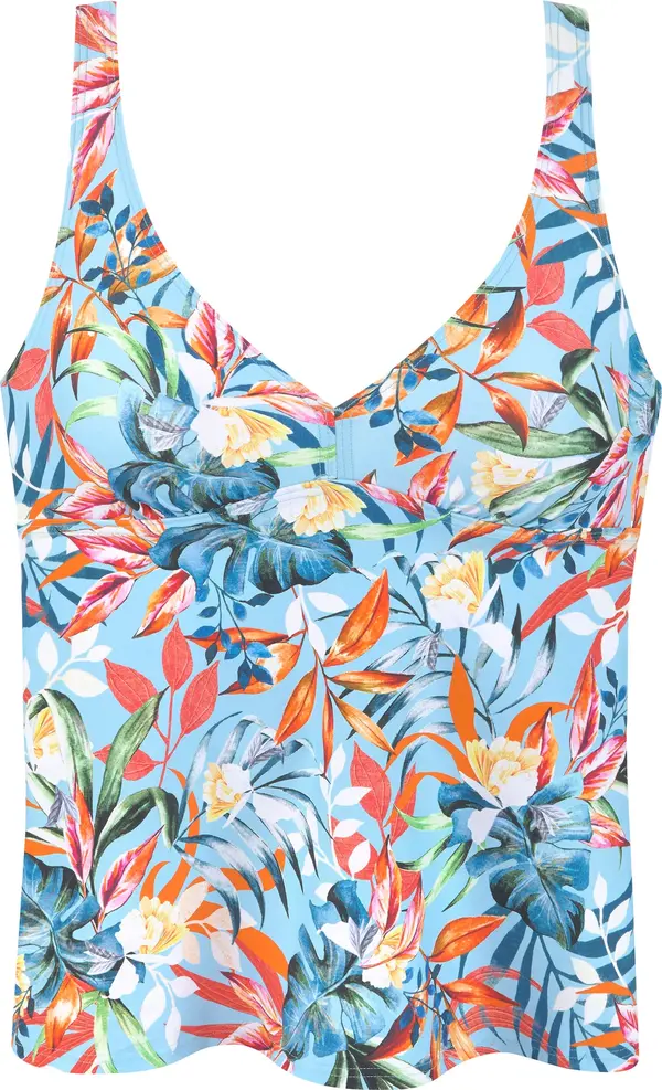 VENICE BEACH VENICE BEACH Tankini top  plava / svijetloplava / narančasta / losos