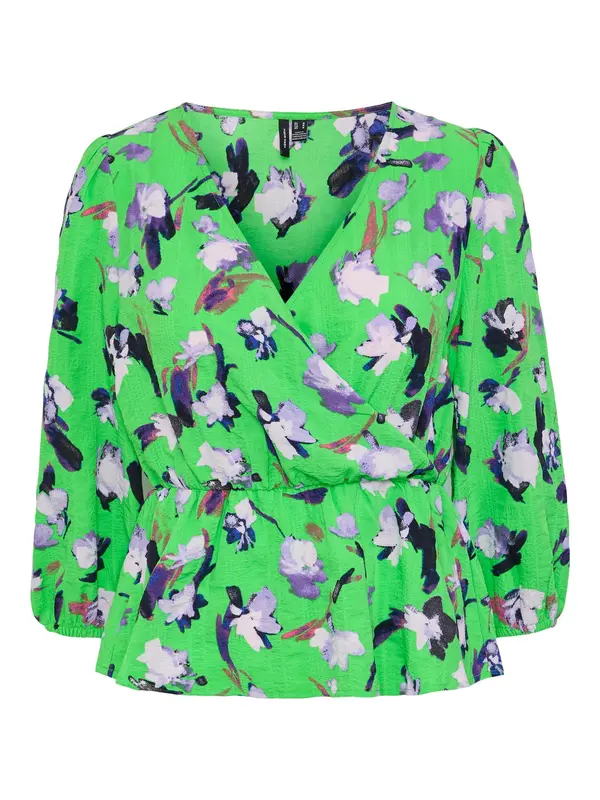 VERO MODA VERO MODA Bluza 'Anja Salina'  zelena / ljubičasta / roza / bijela
