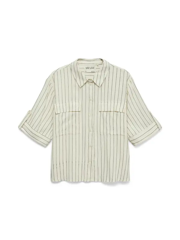 Vero Moda VERO MODA Bluza 'AWRYDER FABIANA'  tamo siva / bijela