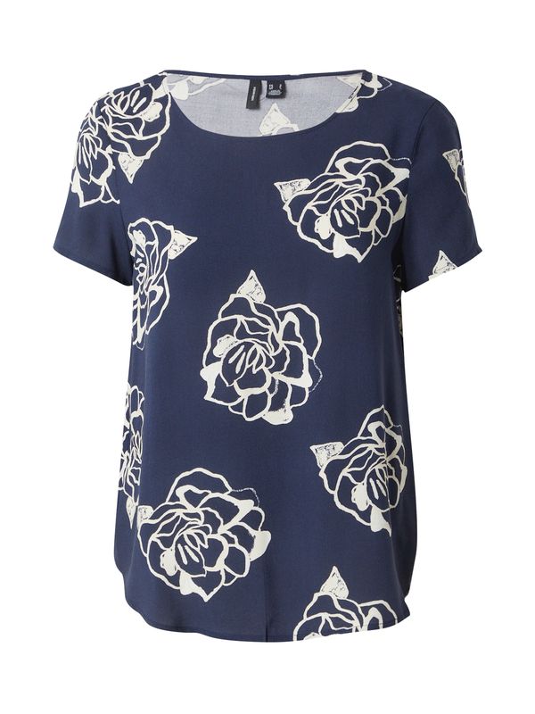 VERO MODA VERO MODA Bluza 'EASY JOY'  mornarsko plava / prljavo bijela