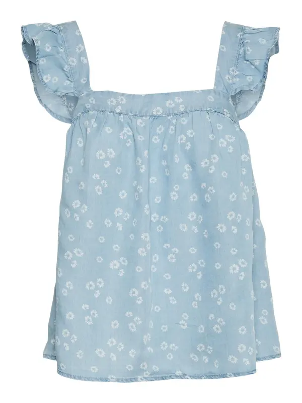 VERO MODA VERO MODA Bluza 'Harper'  sivkasto plava / bijela