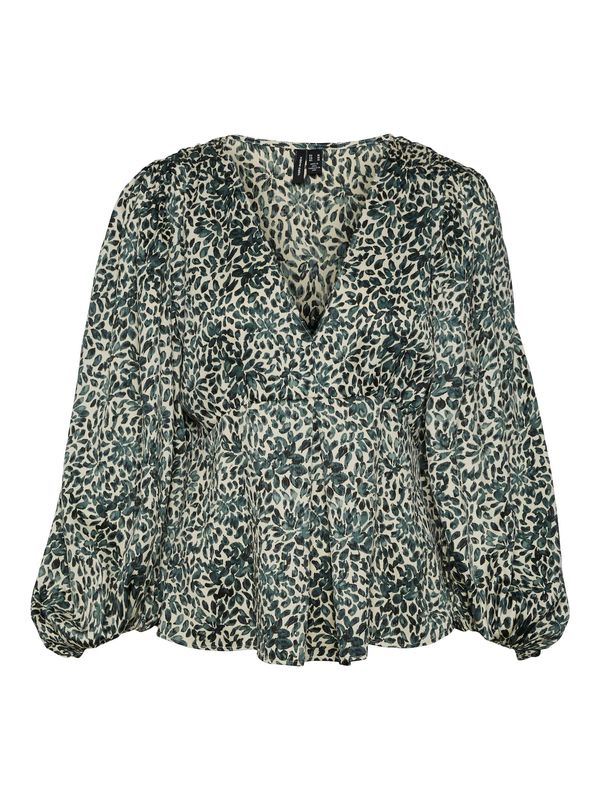 VERO MODA VERO MODA Bluza 'Loe'  boja pijeska / tamno zelena