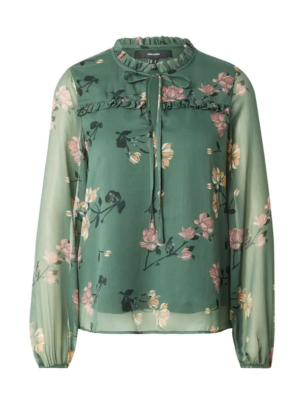 VERO MODA VERO MODA Bluza 'MILLA'  žad / prljavo roza / crna / bijela