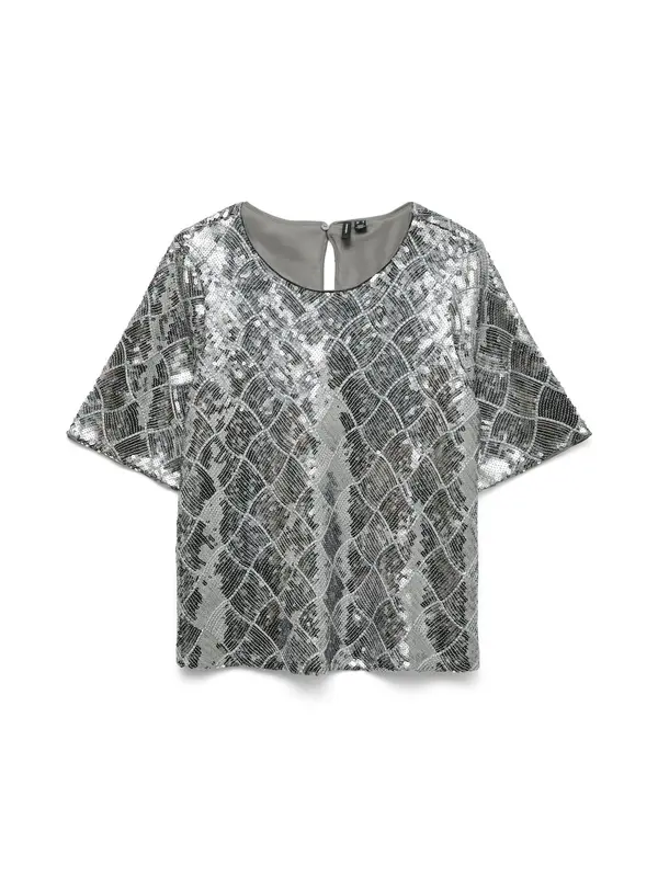 Vero Moda VERO MODA Bluza  siva / srebrno siva