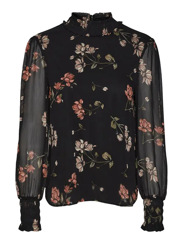 Vero Moda VERO MODA Bluza 'Smilla'  maslinasta / roza / hrđavo crvena / crna