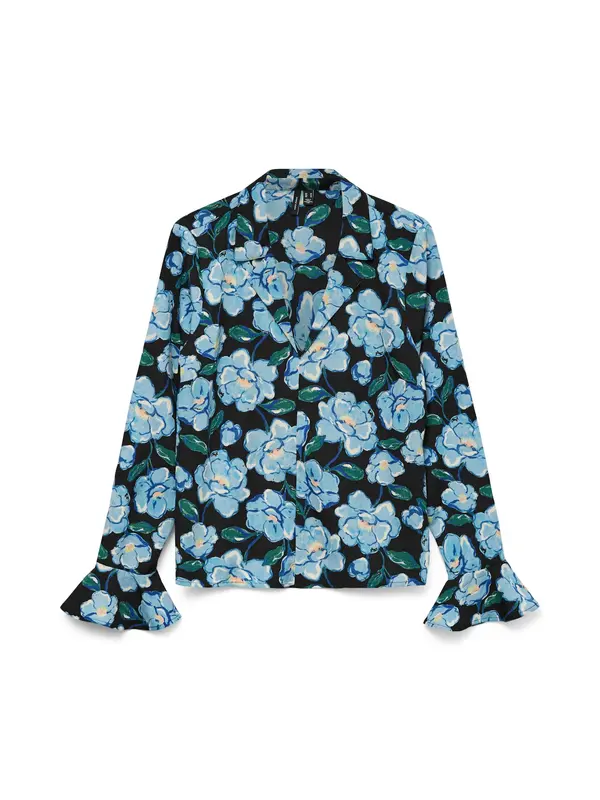 VERO MODA VERO MODA Bluza 'VMALEA NINA'  plava / svijetloplava / zelena / crna