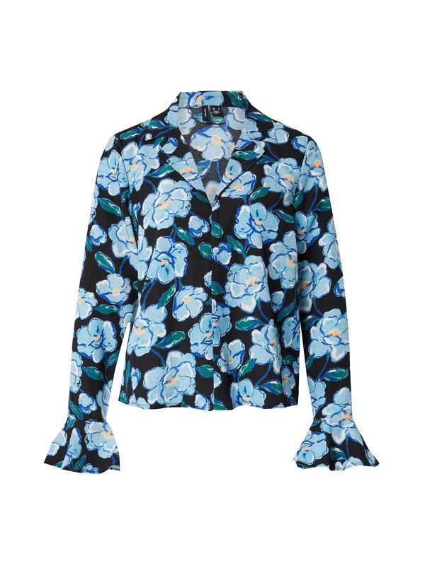 VERO MODA VERO MODA Bluza 'VMALEA NINA'  plava / svijetloplava / zelena / crna