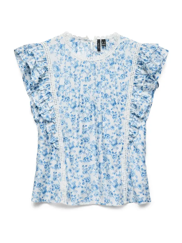 VERO MODA VERO MODA Bluza 'VMBLISS'  azur / bijela