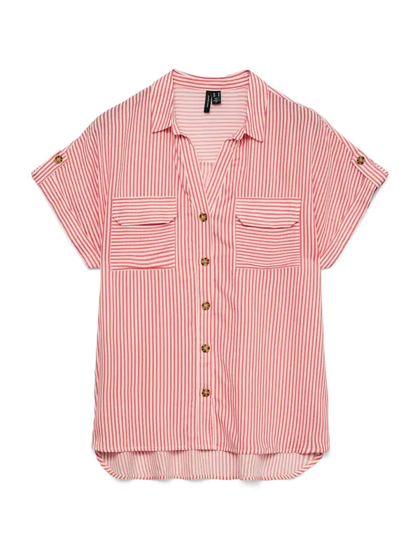 Vero Moda VERO MODA Bluza 'VMBUMPY'  crvena / bijela