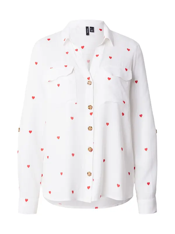 VERO MODA VERO MODA Bluza 'VMBumpy'  crvena / bijela